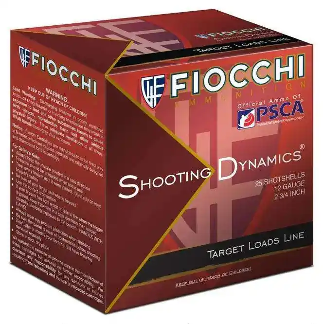 Fiocchi 12SD18L9 Shooting Dynamics Target Load 12 Gauge 2.75 1 1/8 oz 9 Shot 25 Round Box