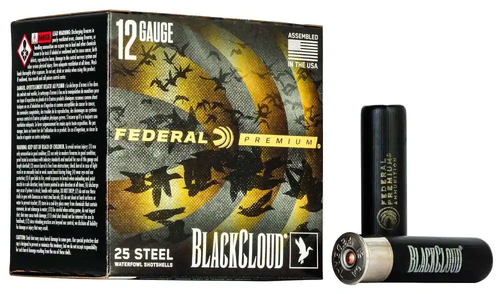Federal PWBX1341 Black Cloud FS Steel 12 Gauge 3.50 1 1/2 oz 1 Shot 25 Round Box