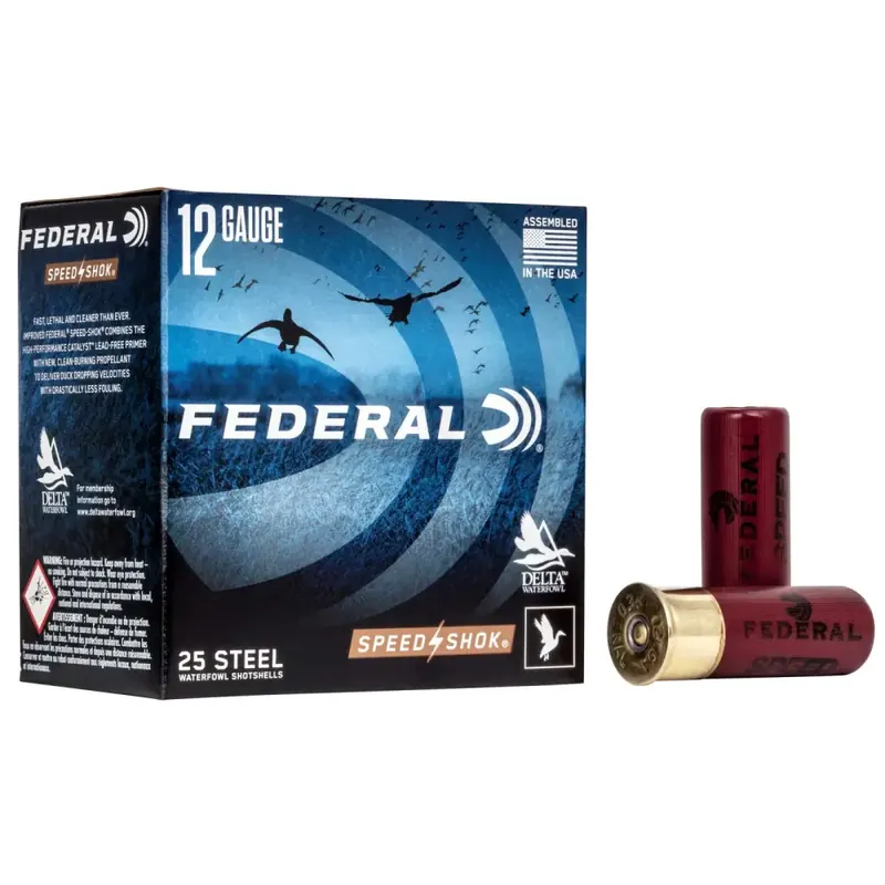 Federal WF1453 Speed-Shok 12 Gauge 2.75 1 1/8 oz 3 Shot 25 Round Box