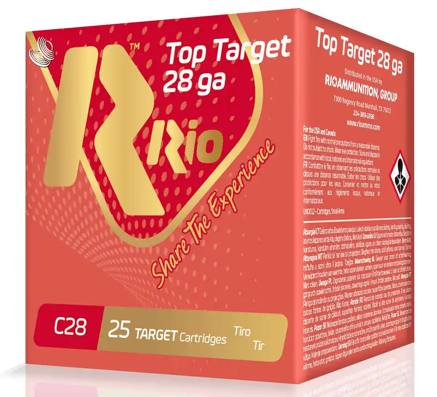 RIO AMMUNITION RC2875 Top Target 28 Gauge 2.75 3/4 oz 7.5 Shot 25 Round Box