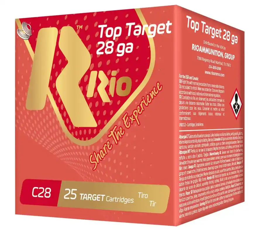 RIO AMMUNITION RC288 Top Target 28 Gauge 2.75 3/4 oz 8 Shot 25 Round Box