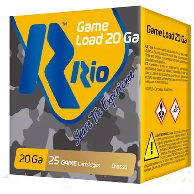 Rio Ammunition RC2075 Game Load Heavy Field 20 Gauge 2.75 1 oz 7.5 Shot 25 Round Box