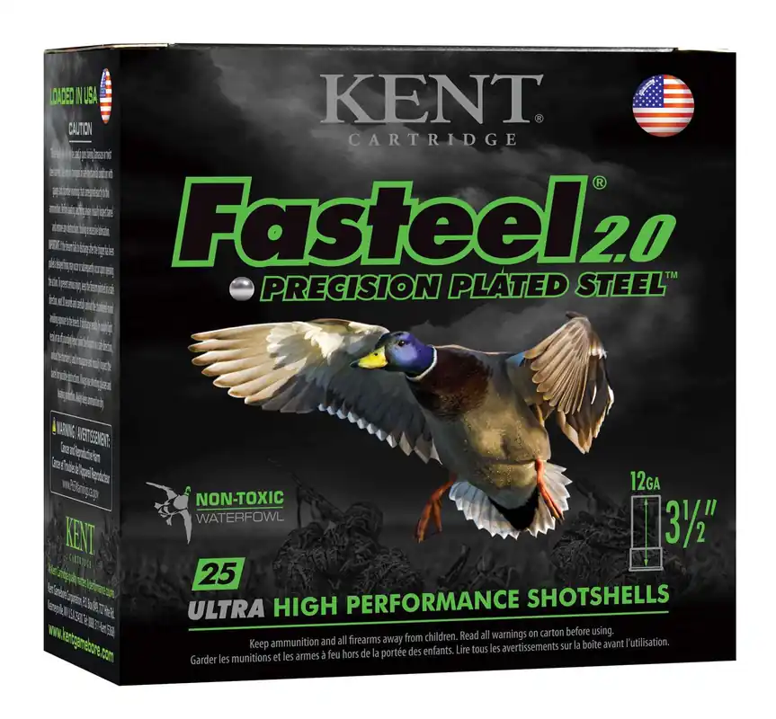 Kent Cartridge K1235FS362 Fasteel 2.0 12 Gauge 3.5 1-1/4 oz 2 Shot 25 Round Box