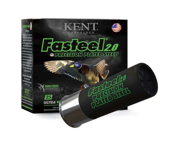 Kent Cartridge K123FS404 Fasteel Waterfowl 12 Gauge 3 1-3/8 oz 4 Shot 25 Round Box