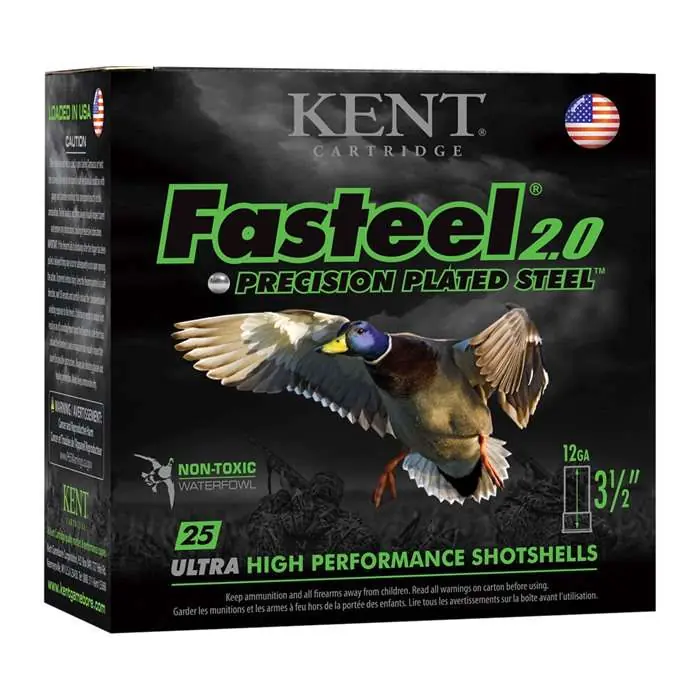 Kent Cartridge K122FS306 Fasteel 2.0 Waterfowl 12 Gauge 2.75 1-1/16 oz 6 Shot 25 Round Box