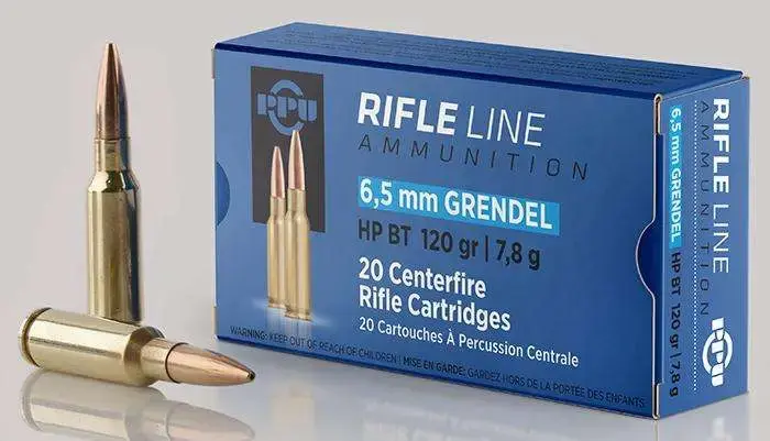 PPU PP6GH Standard Rifle 6.5 Grendel 120 gr Hollow Point Boat Tail (HPBT) 20 Round Box